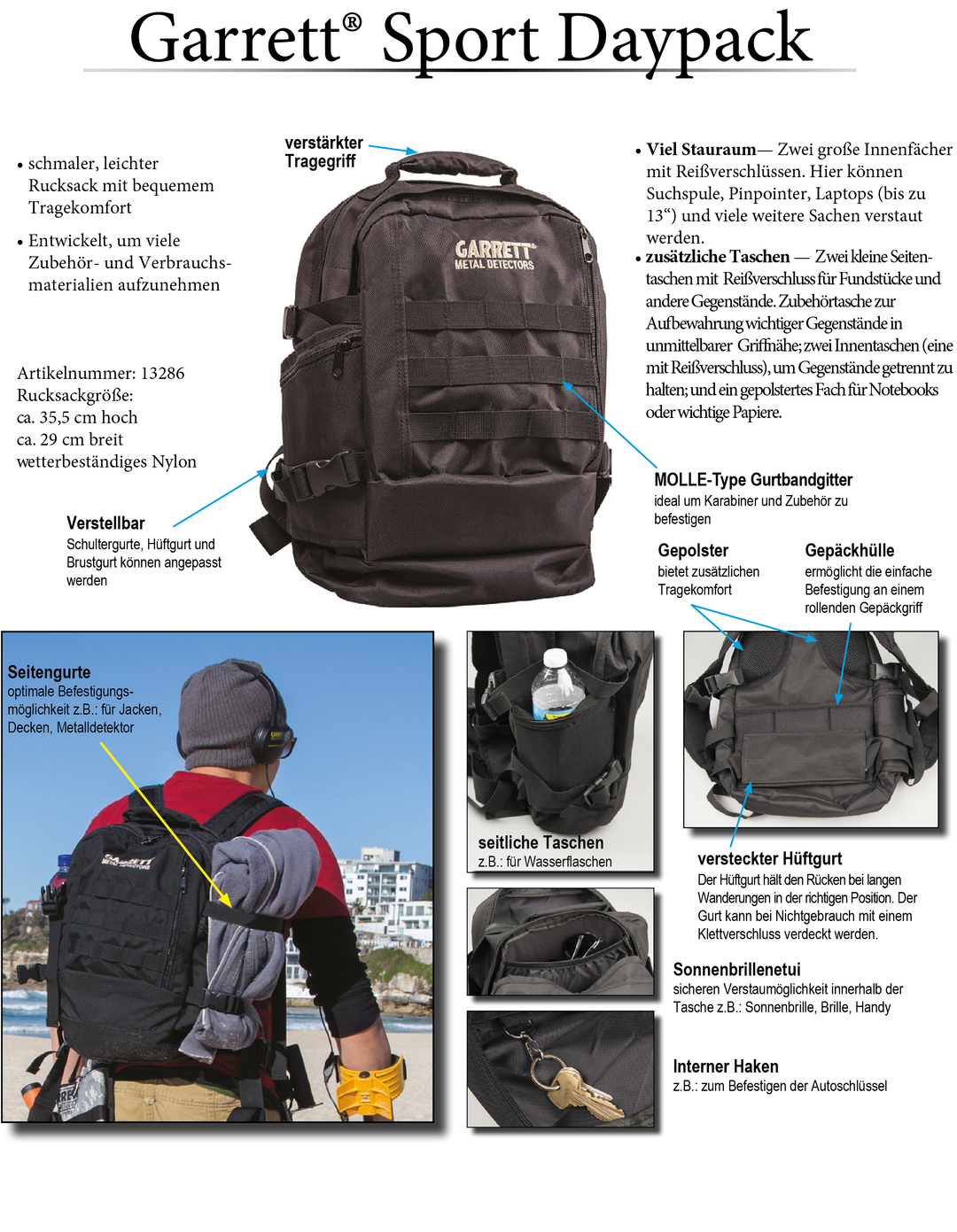 Garrett Sport Daypack Rucksack