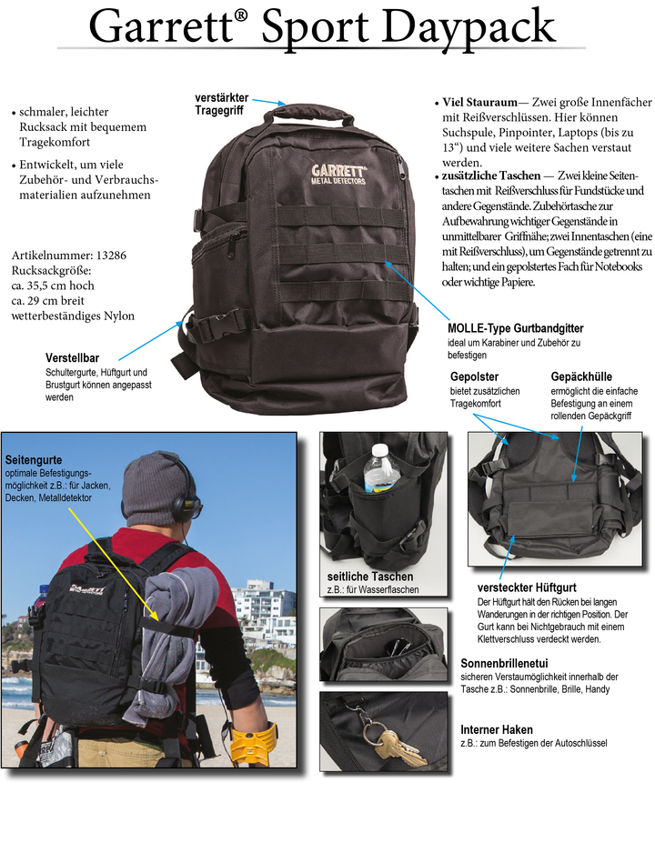 Garrett Sport Daypack Rucksack