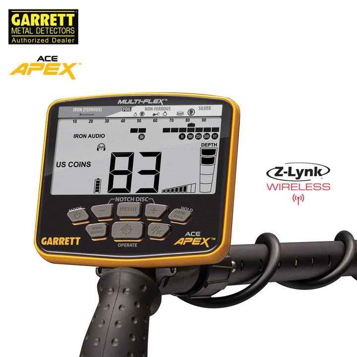 Garrett ACE Apex Raider Wireless | DTI Metalldetektor Set