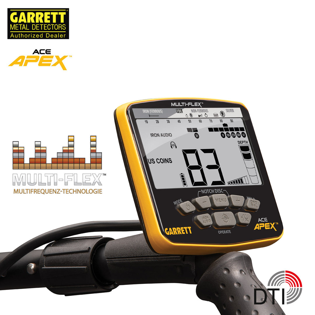 Garrett ACE Apex Raider | DTI Metalldetektor Set